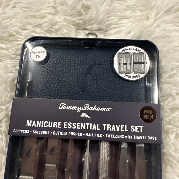 Tommy Bahama Mens Manicure Essential Travel Set NEW Reusable Tin - Picture 4 of 7